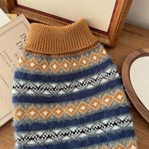 Suéteres de Punto para Mascotas con Diseño Argyle Retro Premium, Venta al Por Mayor de Fábrica, Suéteres Cálidos de Invierno para Perros de Raza Pequeña, Distribuidor Global - Product Image 4