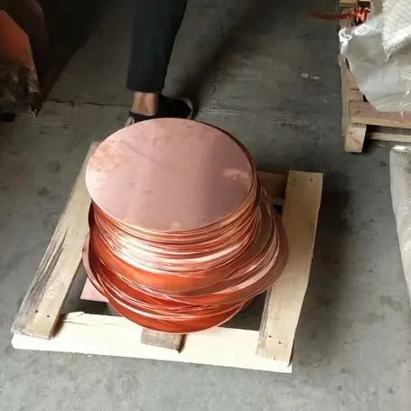 Copper Round Plate 99.9% Pure Copper Metal Disc For Industry Copper Plate Raw Material