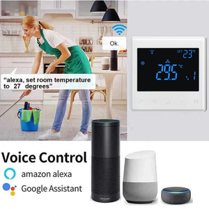 Termostato de CA inteligente para unidad de bobina de ventilador, termostato de aire acondicionado, controlador de temperatura WiFi, bobina de ventilador, termostato Tuya - Product Image 6