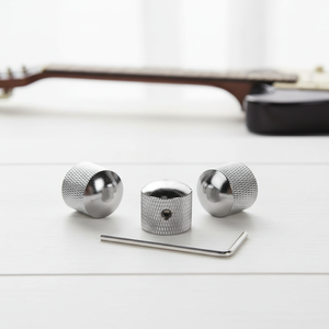 Bouton de commande de tonalité et de volume de style dôme pour <span class=keywords><strong>guitare</strong></span> électrique et basse en métal - Product Image 1