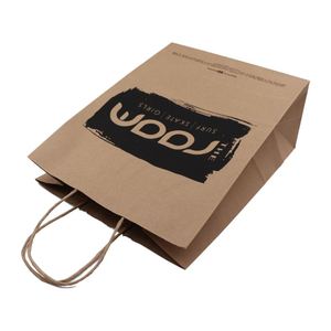 Environmental Kraft Reusable <b>Craft</b> Carrier Handle Custom Paper Shopping <b>Bag</b> With Logo - Product Image 5
