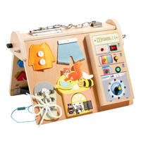 Tablero Sensorial de Madera Montessori, Juguete Educativo Ecológico para Actividades de Juego, Regalo para Niños Pequeños de 5 a 7 Años