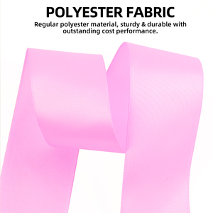 Ruban de 100 yards de 2,5 cm et 4 cm pour vêtements, cadeaux d'anniversaire, décoration de gâteaux, roses préservées faites à la main, ruban 100 % polyester simple face - Product Image 2