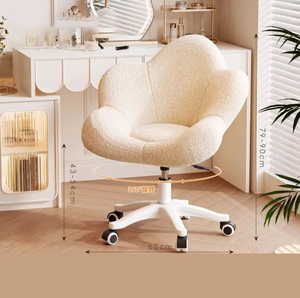 Silla de oficina rosa cómoda de nailon con cojín lumbar para dormitorio, salón de belleza, o como silla <span class=keywords><strong>gamer</strong></span> para chicas. - Product Image 4