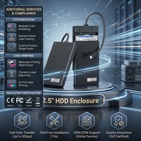 Boîtier pour disque dur SSD 2,5 pouces, boîtier SATA 2,5 pouces, SATA 6 Gbps, échange à chaud, câble intégré, double baie, emballage personnalisé pour le travail à distance