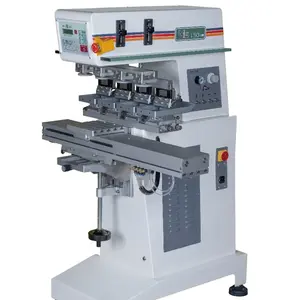 Máquina de impressão de almofada de 4 cores selada copo de tinta fechado impressora tampa caneta de mostrador de relógio almofada pneumática impressoras com transporte
