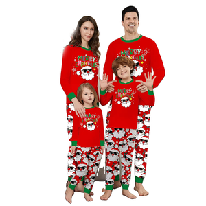 Conjunto de Pijamas Navideños de Manga Larga para Padres e Hijos para Invierno con Estampado de Papá <span class=keywords><strong>Noel</strong></span> de Dibujos Animados - Product Image 1
