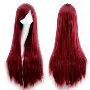 Perruque de cosplay longue de 70 cm, lisse et soyeuse, pour femmes, pour les fêtes, en fibre synthétique résistante à haute température - Product Image 1