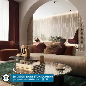 3D Max Rendering Produtos de Design de Interiores Planos de casas em estilo de madeira Desenho de Construção Plano mestre Consultor de apartamentos