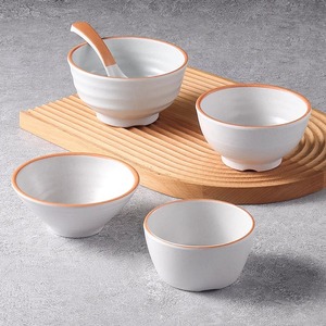 Tazones pequeños de melamina, tazones de arroz de resina imitación porcelana, tazones para sopa, vajilla creativa japonesa, olla caliente para restaurante y - Product Image 3