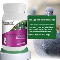 Pilules Protéinées de Soin Oculaire et de Soutien Respiratoire pour Pigeons de Course contre les Affections Oculaires, la Toux et le Rhume