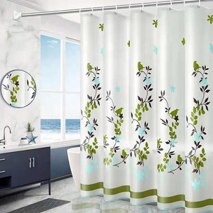 Cortina <span class=keywords><strong>de</strong></span> Ducha Moderna con Estampado Digital Personalizado, Impermeable, Sin Perforaciones, Ecológica, <span class=keywords><strong>de</strong></span> PEVA, <span class=keywords><strong>Antimoho</strong></span>, con 12 Ganchos - Product Image 4