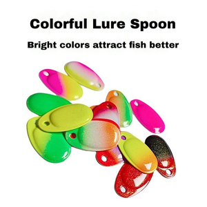 Cucharas de metal liso de cobre y níquel de 25 mm y 1 g, palas giratorias para pesca, accesorios impresos para señuelos duros DIY, herramienta de pesca y manualidades. - Product Image 4