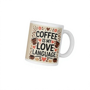 Mug en céramique blanche de haute qualité, personnalisable par sublimation, compatible lave-vaisselle et micro-ondes, emballage cadeau pour cadeaux promotionnels - Product Image 1