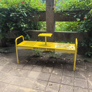 Корейский современный дизайн железная наружная скамейка для парков Кофейни тренажерные залы и торговые центры для молочного чая и кофе - Product Image 3