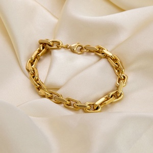 Pulsera de eslabones gruesos de acero inoxidable con diseño de cadena de espiral, accesorio de moda, venta al por mayor, novedad - Product Image 2