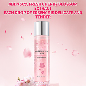 AESTHTANY OEM/ODM Kore Lüks Nemlendirici Kontrol Yağı Cilt Tonunu Aydınlatıcı Bakım Toneri Krem Serum Temizleyici 8 Parça Sakura Yüz Bakım Seti - Product Image 3