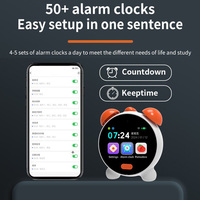 Réveil intelligent N9 Timi avec assistant vocal IA, batterie rechargeable 1800 mAh, design rétro, minuteur d'étude pour enfants, questions et réponses, bruit blanc, musique apaisante