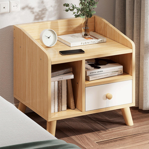 Mesita <span class=keywords><strong>de</strong></span> <span class=keywords><strong>noche</strong></span> alta <span class=keywords><strong>de</strong></span> madera <span class=keywords><strong>de</strong></span> estilo moderno, simple <span class=keywords><strong>y</strong></span> cómodo, adecuada para dormitorio o sala <span class=keywords><strong>de</strong></span> estar - Product Image 6