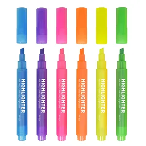 2024 gaya baru alat tulis sekolah kantor disesuaikan spidol seni pena warna-warni Set pena Highlighter untuk siswa kantor