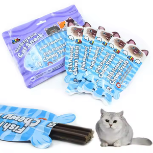 แท่งทำความสะอาดฟันแมวสัตว์เลี้ยงขนมแมวธรรมชาติขนมแมวรสปลาแซลมอนปลาทูน่าเคี้ยวผลิตภัณฑ์ขัดฟัน15กรัม * 7ชิ้น - Product Image 1