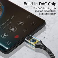 Typ-C Audio-Adapter Nylon-Ummantelter USB-C auf 3,5mm Buchse Kopfhöreradapter