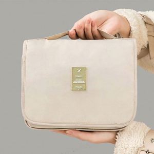 <b>Large</b> Capacity Travel Women <b>Toiletry</b> <b>Bag</b> Waterproof Hanging Mesh Cosmetic Makeup <b>Bag</b> <b>With</b> <b>Compartments</b> - Product Image 6