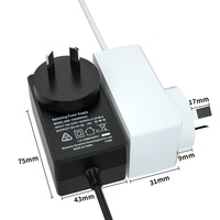 Adaptador de corriente AC DC de 5W-150W suministro certificado SAA Australia AU PLUG 24V 500ma 750ma 1a 1.5a 2a 2.5a 24V adaptador de corriente