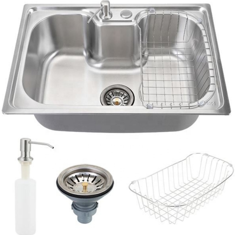 Cheap Stainless Steel Single Bowl Kitchen Sink With Drainboard