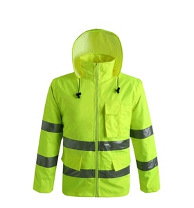 High Visibility Yellow Silver <strong>Reflective</strong> Strip Night <strong>Cycling</strong> Running Sports Custom Logo Wholesale Safety <strong>Jacket</strong> - Product Image 1