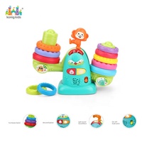 Anneau d'équilibre arc-en-ciel en plastique écologique Konig Kids avec lumières et musique, jouets éducatifs précoces pour bébés de 18 mois et plus