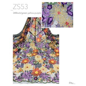 Aso ebi-vestido de novia nigeriano personalizado, tela de encaje con lentejuelas, disponible, novedad de 2021 - Product Image 3