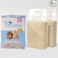 Litière pour chat en tofu à séchage rapide, anti-adhésive, absorption rapide, agglomération stable, faible poussière, biodégradable, désodorisante