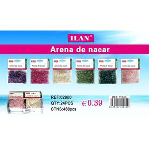 Arena de Nácar Ilan, 24 Piezas de Colores Surtidos para Manualidades y Decoración - Product Image 1