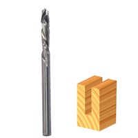 CNC fraises en bout compression Sprial outils de fraisage carbure monobloc 2 cannelures fraise en bout mèches -- 4mm tige vers le haut coupe hélicoïdale