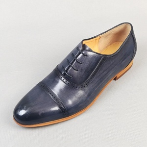 Men's English Style Genuine Leather Lace-Up <b>Wedding</b> Office <b>Shoes</b> Hand-Painted Candy Color Lightweight Anti-Slip Spring Summer - Product Image 1