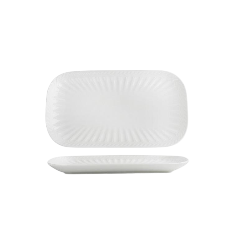 White 10-inch long plate