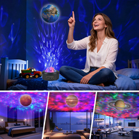 Projecteur d'étoiles intelligent, 10 planètes, lampe de nuit LED et laser, effet d'ondes d'eau, avec charge USB, télécommande, pour chambre d'enfant | YSH