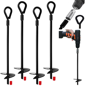 JH-Mech Reusable <strong>Heavy</strong> <strong>Duty</strong> Steel Wind Stakes Fast and SecureJH-Mech Drillable Eyebolt Ground <strong>Anchor</strong> - Product Image 2