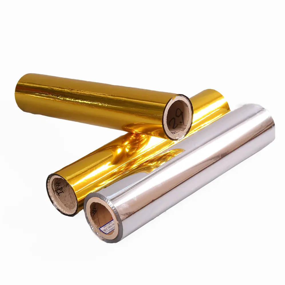EVA kleber beschichtet Gold oder silber Metallisierte PET Film für thermische laminierung