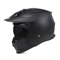 Casque de moto intégral professionnel BLD Black Lion DOT, design modulaire rabattable, masque détachable, matériau ABS, course sur route