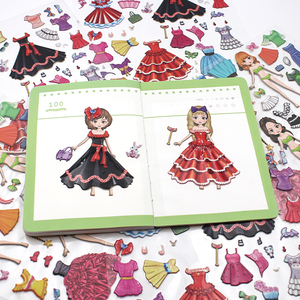 <span class=keywords><strong>Autocollant</strong></span> de changement de tenue Kawaii <span class=keywords><strong>livre</strong></span> d'apprentissage pour enfant en Polyester <span class=keywords><strong>repositionnable</strong></span> revêtement Uv écoles et récompenses éducatives - Product Image 2