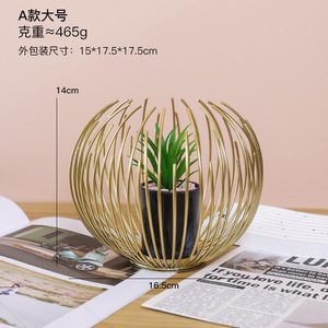 Vaso rotondo <span class=keywords><strong>in</strong></span> <span class=keywords><strong>ferro</strong></span> di lusso europeo porta fiori fiori decorativi per la casa - Product Image 5