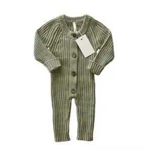 2024 Babi invierno personalizado niños ropa infantil bebé niños verano lindo Boutique bebé mameluco suéteres mono de punto para niños