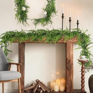 Guirlande de feuilles artificielles persanes Xuanhaoyuan, 180 cm, verte, pour décoration d'arche de mariage - Product Image 2