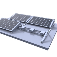 Système de montage de panneaux solaires sur toit plat avec ballast, en matériau AL6005-T5, inclinaison réglable de 0 à 60°, garantie 10 ans