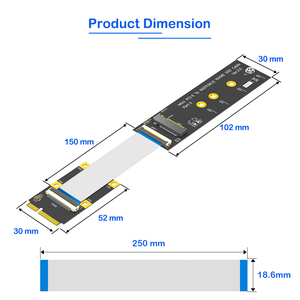 <span class=keywords><strong>M</strong></span>-Key 2230/2242/2260/2280 masaüstü/dizüstü bilgisayar dönüştürücü uzatma kablosu 8Gbps için <span class=keywords><strong>M</strong></span>.2 NVMe SSD Mini PCI-E adaptörü Cable kablo PCB - Product Image 3