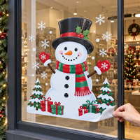 Autocollant vinyle amovible personnalisé pour vitrine de magasin, décoration de vacances saisonnière, autocollant de fenêtre de vacances sur mesure
