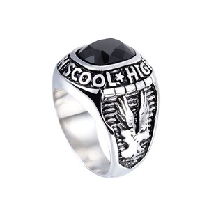 ZhuQian Großhandel Silber Goldplattierte Farbige Zirkon-Besetzte Türkische Siegelringe Herren Vintage Klassischer Männlicher Dominanz-Schmuck - Product Image 3