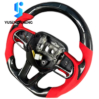 Volant en cuir personnalisé en fibre de carbone forgée pour Dodge Challenger Hellcat Charger Durango SRT avec LED